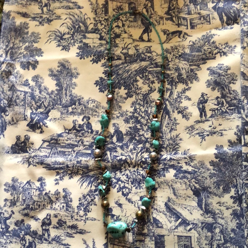 Faux turquoise necklace
